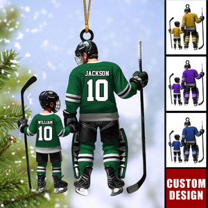 Personalized Ice Hockey Players Christmas Ornament, Gift For Father and Child - 2024 New Release