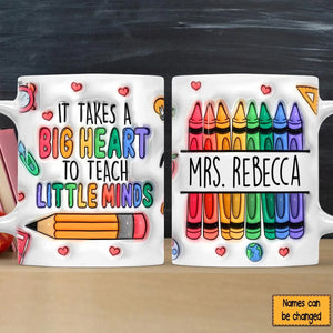 Teacher Teach Love Inspire-Personalized Mug-Gift For Teacher