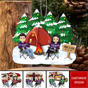 Personalized Camping Couple Christmas Hanging Wooden Ornament - 2024 New Release