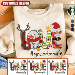 2024 New Release Christmas Snowman Love Grandma and Grandkids Sweatshirt