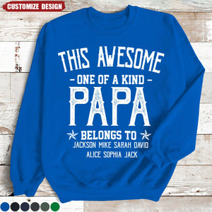 This Awesome Papa/Dad Belongs to Kids Sweatshirt