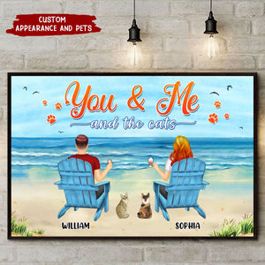 You And Me And The Dogs Peace Beach View - Gift For Pet Lovers - Personalized Poster