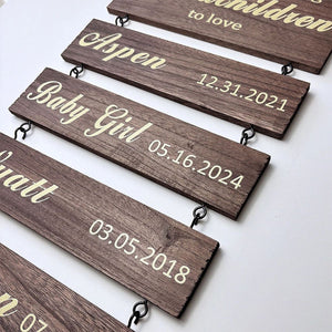 Personalized Wooden Family Tree Sign - Gift For Grandparents