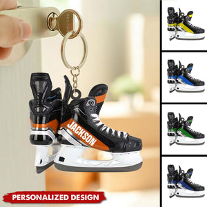 Personalized Ice Hockey Skates Keychain-Gift for Hockey Lover-2024 New Release