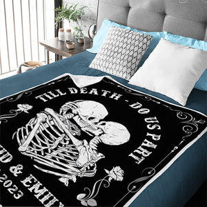 Till Death Do Us Part - Couple Personalized Blanket - Gift For Couple