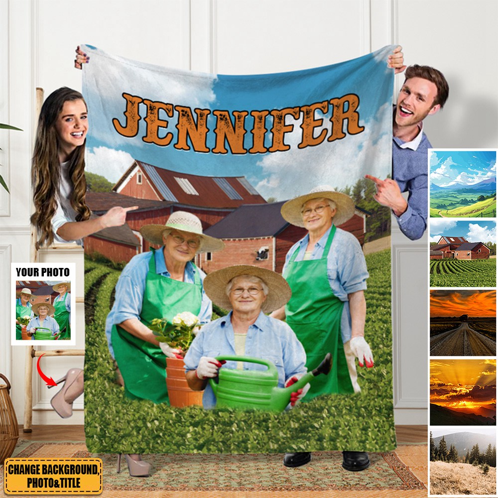 Custom Photo Blanket For Famer/Gardener