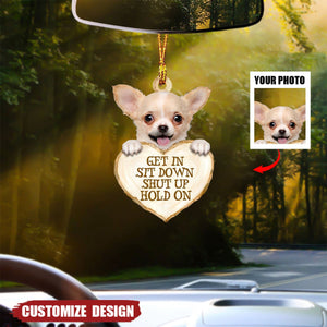 Upload Photo - Personalized Dog Car Ornament