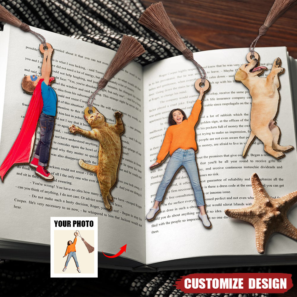 Custom Photo Wooden Bookmark Gift, Wood Bookmarks Make A Perfect Gif, Book Worms