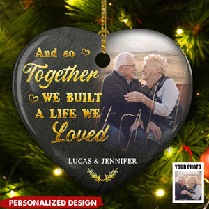 2024 New Release My Favorite Place Is Next To You - Personalized Custom Heart Ceramic Ornament