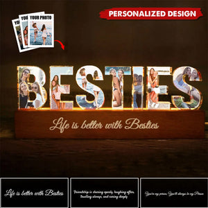 Bestie Photo Collage  Light Bestie Gifts-Personalized LED Night Best Friend Birthday Christmas Gift