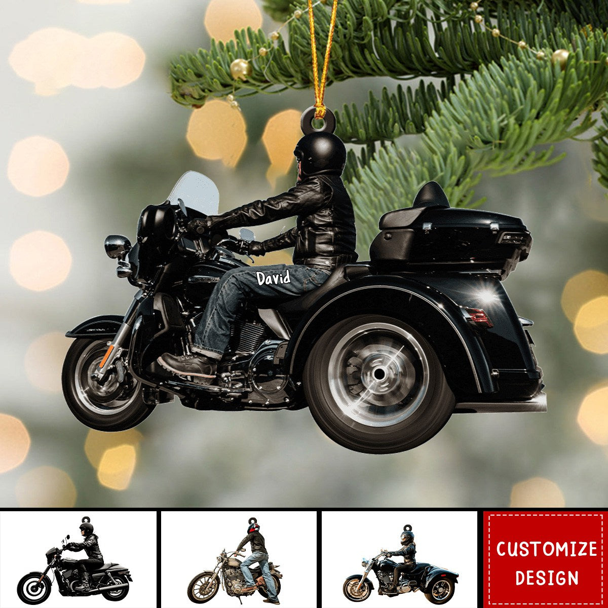 2024 New Release - Personalized Biker Christmas Ornament