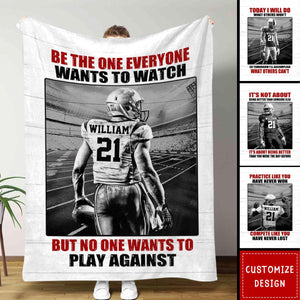 Personalized American Football  Blanket - Gift For American Football Player