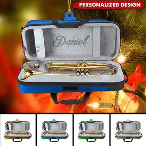 Personalized Trumpet with Christmas Hat Ornament-Gift For Trumper Player-2024 New Release