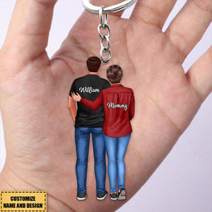 To My Son-The Only Thing Better Than Being Your Mother Is Watching Be A Dad-Happy Father's Day-Personalized Acrylic Keychain