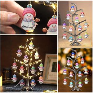 Personalized Christmas Snowman Tree LED Light