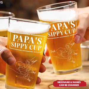 Daddy's Sippy Cup - Personalized Beer Glass