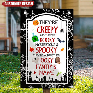 Personalized Gift For Family Halloween Trick Or Treat Metal Sign