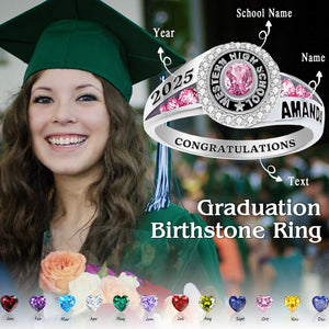 Personalized Engraved College & High School Graduation Ring, Graduation Gift