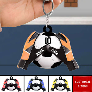 Personalized Soccer Goal Keeper Keychain - Gift For Soccer Lovers - 2024 New Release