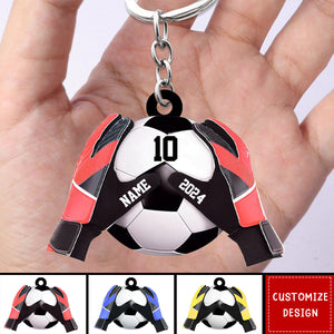 Personalized Soccer Goal Keeper Keychain - Gift For Soccer Lovers - 2024 New Release