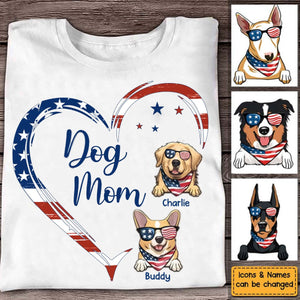 Dog & Cat Personalized Custom Unisex T-shirt,4th Of July, Gift For Pet Owners, Pet Lovers