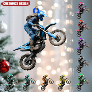 Personalized Motocross/Dirt Bike Christmas Ornaments