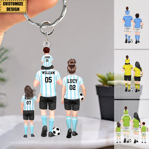 Personalized Soccer Family Keychain - Gift For Soccer Lover