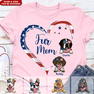 Dog & Cat Personalized Custom Unisex T-shirt,4th Of July, Gift For Pet Owners, Pet Lovers