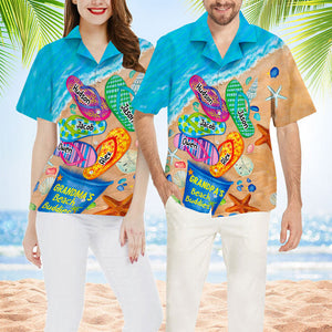 Nana's/Grandpa's/Mom's Beach Buddies Summer Flip Flop Personalized Unisex Hawaiian Shirt