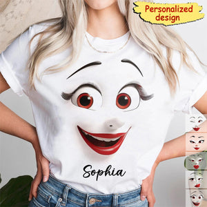 Funny Face Enter Name-Personalized unisex T-shirt