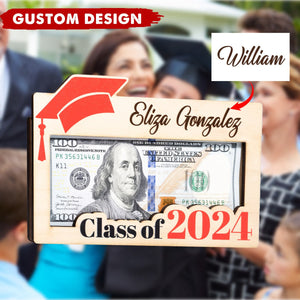 Graduation Money Holder Personalized, Graduation Gift, Class of 2024, Gift for Graduates