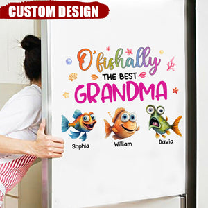 Funny Gift O'fishally Grandma Personalized Decal Sticker