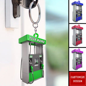 Personalized Gas Station Gas Pump Keychain