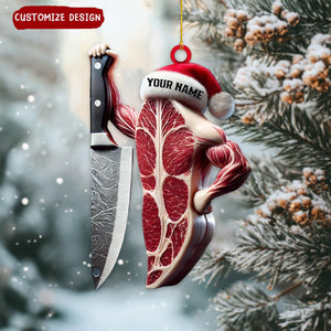 Personalized Meat Christmas Ornament Gift For Butchers, Chefs, and BBQ Enthusiasts-2024 New Release