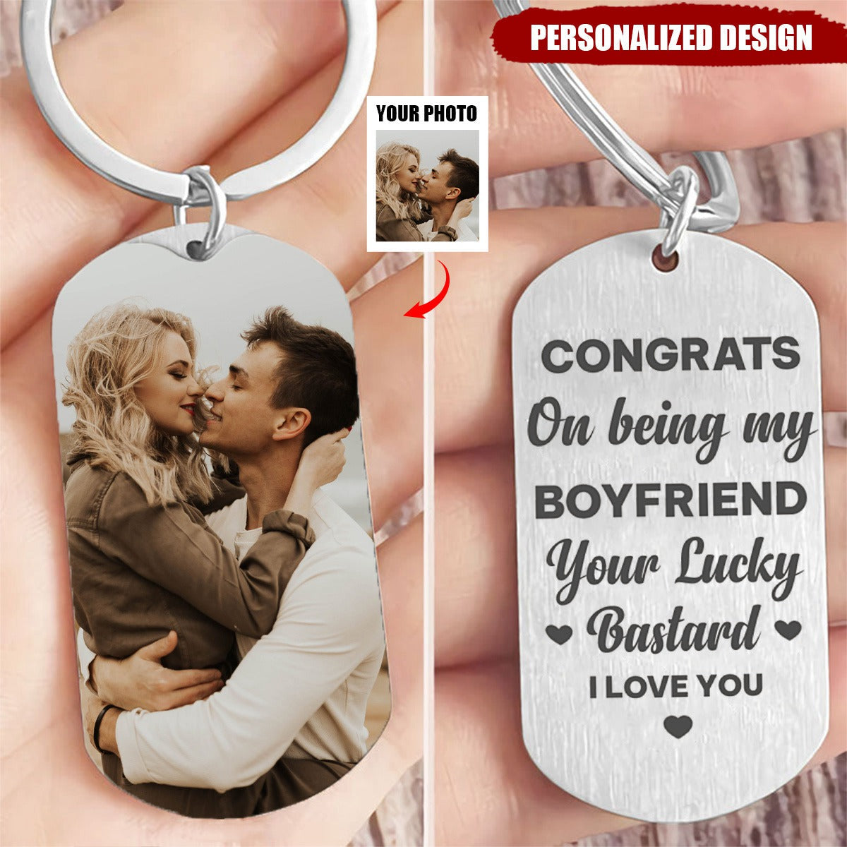 Congrats On Being My Husband You Lucky Guy - Personalized Custom Necklace