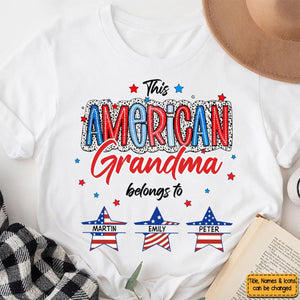 This American Nana/Mom Belongs To Kids Personalized T-Shirt