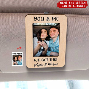 Drive Safe Handsome, Thoughtful Gift For Him, Personalized Picture Frame, Custom Photo Car Visor Clip