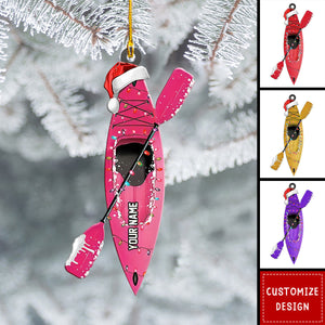 Personalized Kayak Acrylic Christmas Ornament Gift For Water Sports Lovers - 2024 New Release