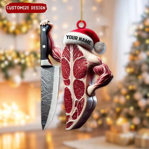 Personalized Meat Christmas Ornament Gift For Butchers, Chefs, and BBQ Enthusiasts-2024 New Release