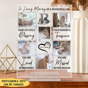 Custom Photo In Loving Memory Of A Wonderful Dog - Pet Memorial Gift, Sympathy Gift - Personalized Vertical Rectangle Acrylic Plaque