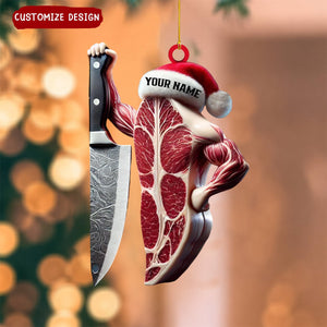 Personalized Meat Christmas Ornament Gift For Butchers, Chefs, and BBQ Enthusiasts-2024 New Release