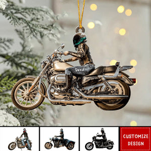 2024 New Release - Personalized Biker Christmas Ornament