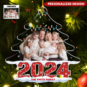 2024 New Release Family Photo Christmas Tree - Personalized Custom Acrylic Ornament