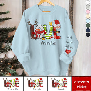 2024 New Release Christmas Snowman Love Grandma and Grandkids Sweatshirt