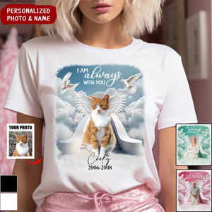 Memorial Angel Wings, In Loving Memory-Personalized T-Shirt-Gift For Family And Friends