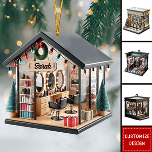 Personalized Barber Shop Christmas Ornaments - Gift For Barber  - 2024 New Release