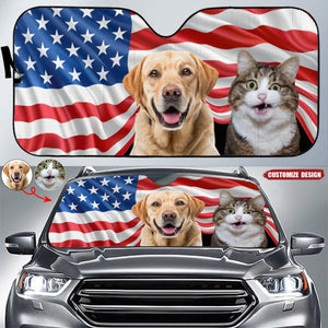 Custom Photo The Road To Heart Is Paved With Pawprints - Dog & Cat & Horse Personalized Auto Windshield Sunshade