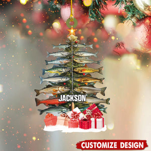 Personalized Fishing Christmas Ornament Gift For Fishing Lovers-2024 New Release