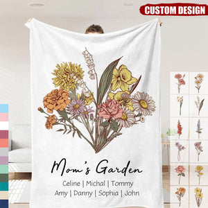 Grandma / Mom's Garden is Her Children Customized Blanket