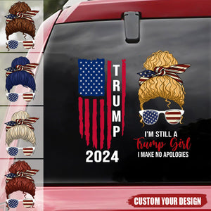 Still A Trump Girl Personalized Decal - Gift For 4th Of July